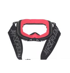 Gogle motocyklowe AirScreen Aero 04 MX czarny ciemny szary wizjer przeźroczysty