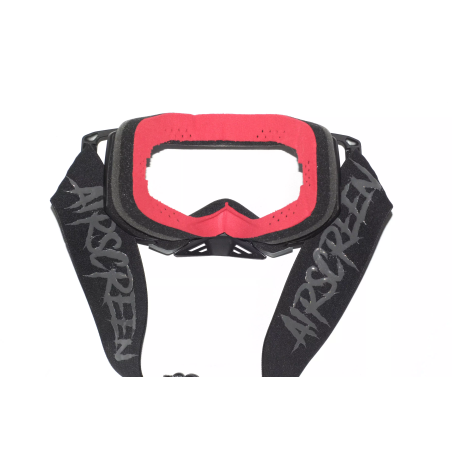 Gogle motocyklowe AirScreen Aero 04 MX czarny ciemny szary wizjer przeźroczysty