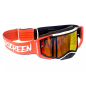 Gogle motocyklowe AirScreen Aero 06 MX czerwony czarny biały wizjer przeźroczysty