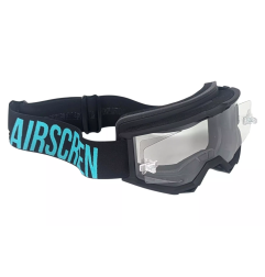 Gogle motocyklowe AirScreen Lite 02 EX czarny czarny wizjer przeźroczysty