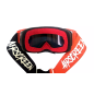 Gogle motocyklowe AirScreen Aero 06 MX czerwony czarny biały wizjer przeźroczysty