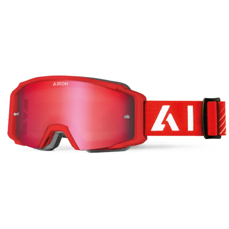 Gogle motocyklowe Airoh Blast XR1 Red Matt szyba Blue Mirrored (1 szyba w zestawie)