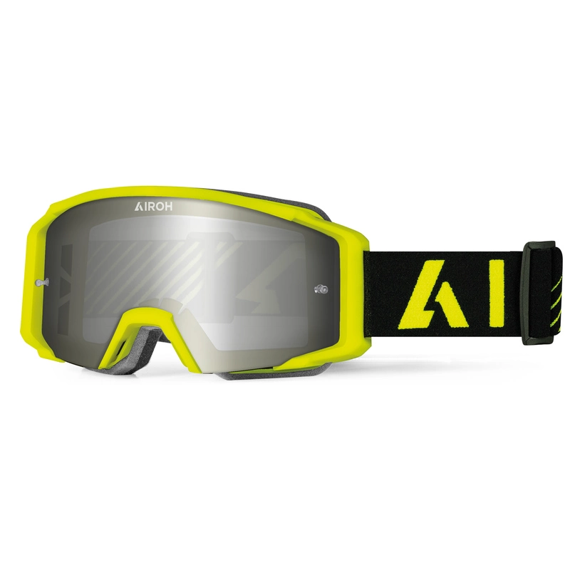Gogle motocyklowe Airoh Blast XR1 Yellow Matt szyba Silver Mirrored (1 szyba w zestawie)