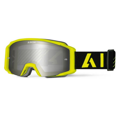 Gogle motocyklowe Airoh Blast XR1 Yellow Matt szyba Silver Mirrored (1 szyba w zestawie)