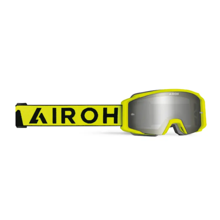Gogle motocyklowe Airoh Blast XR1 Yellow Matt szyba Silver Mirrored (1 szyba w zestawie)