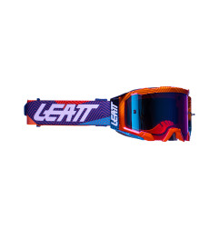 LEATT GOGLE VELOCITY 5.5 IRIZ GOGLE UC 26% - KOLOR POMARAŃCZOWY FLUO/FIOLETOWY/NIEBIESKI SZYBKA LUSTRZANA NIEBIESKA/RÓŻOWA