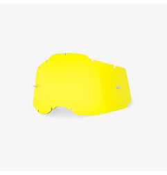 100 PROCENT RC2/AC2/ST2 REPLACEMENT LENS - YELLOW, SZYBA/SZYBKA DO GOGLI POJEDYNCZA RACECRAFT 2/ ACCURI 2/ STRATA 2 KOLOR ŻÓŁTY