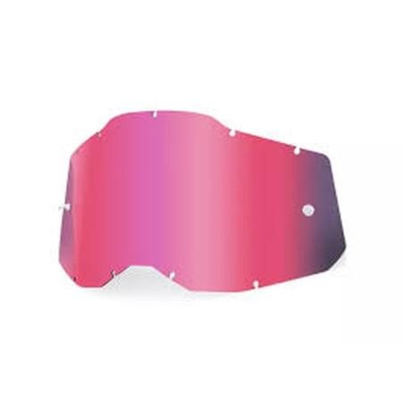 100 PROCENT RC2/AC2/ST2 REPLACEMENT LENS - PINK, SZYBA/SZYBKA DO GOGLI POJEDYNCZA RACECRAFT 2/ ACCURI 2/ STRATA 2 KOLOR RÓŻOWY