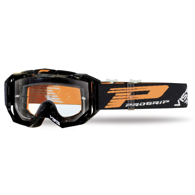 Gogle Progrip PG3303-102 TR Vista czarne, szyba bezbarwna Antiscratch/No Fog/UV + gratis լր