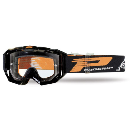 Gogle Progrip PG3303-102 TR Vista czarne, szyba bezbarwna Antiscratch/No Fog/UV + gratis լր