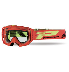 Gogle motocyklowe Progrip PG3303 TR Vista czerwone, szyba bezbarwna + gratis