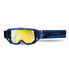 Gogle PROGRIP PG3300-410 FL Vision Go, niebieskie matowe, szyba żółta lustrzana