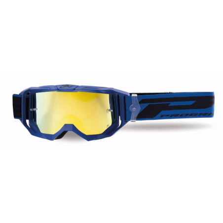 Gogle PROGRIP PG3300-410 FL Vision Go, niebieskie matowe, szyba żółta lustrzana