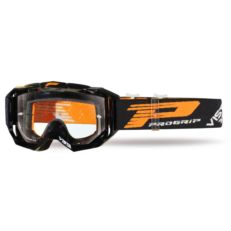 Gogle PROGRIP PG3303-102 TR Vista czarne, szyba bezbarwna, Anti-Fog, Anti-Scratch