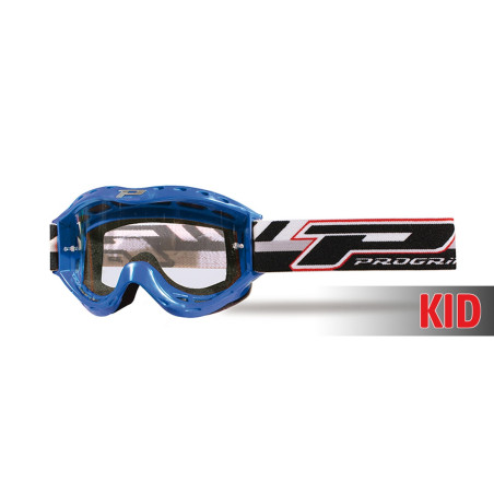 Gogle dziecięce Progrip Atzaki KID niebieskie, szyba przezroczysta, No Fog, Anti UV