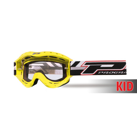 PROGRIP Gogle dziecięce Atzaki Kid żółte, szyba przezroczysta, No Fog, Anti-UV