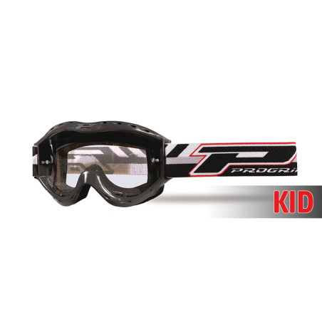 Gogle Progrip Atzaki Kid dziecięce czarne, szybka przezroczysta, No Fog, Anti UV