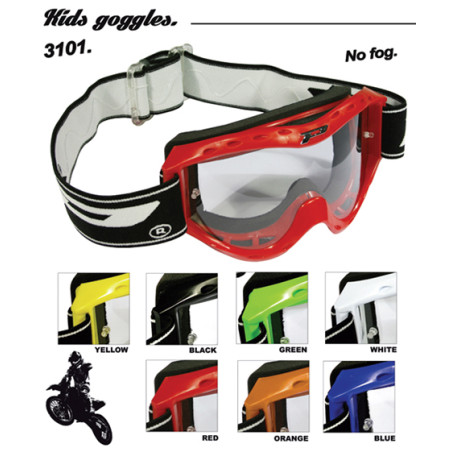 Gogle Progrip Atzaki Kid dziecięce czarne, szybka przezroczysta, No Fog, Anti UV
