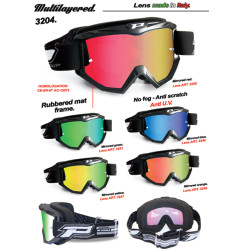 PROGRIP Gogle PG3204-184 Dark Side czarne matowe, szyba żółta lustrzana Antiscratch/No Fog
