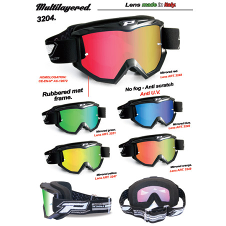 PROGRIP Gogle PG3204-184 Dark Side czarne matowe, szyba żółta lustrzana Antiscratch/No Fog