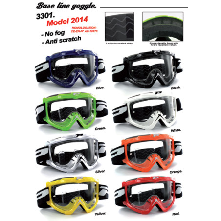 Gogle PROGRIP PG3301-101 Naswa białe, szybka Anti-Scratch/No Fog/Anti UV