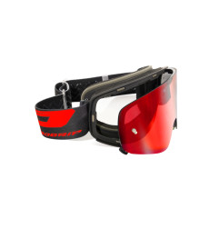 Gogle PROGRIP PG3205-185 Magnet, czarne matowe, szyba czerwona lustrzana, Anti-Scratch, No Fog, UV