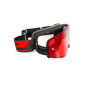 Gogle PROGRIP PG3205-185 Magnet, czarne matowe, szyba czerwona lustrzana, Anti-Scratch, No Fog, UV