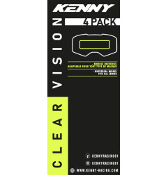 KENNY RACING VISION PERFORMANCE FOLIA OCHRONNA DO GOGLI(60MM X150MM) (PACK 4)