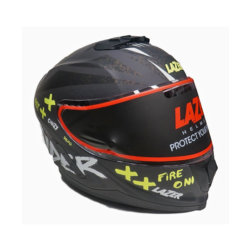 Kask Motocyklowy LAZER RAFALE EVO Oni kol. czarny/ciemny szary/żółty fluo/matowy