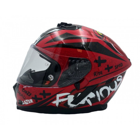 Kask Motocyklowy LAZER RAFALE EVO Oni Czerwony (kol. Czerwony - Czarny)