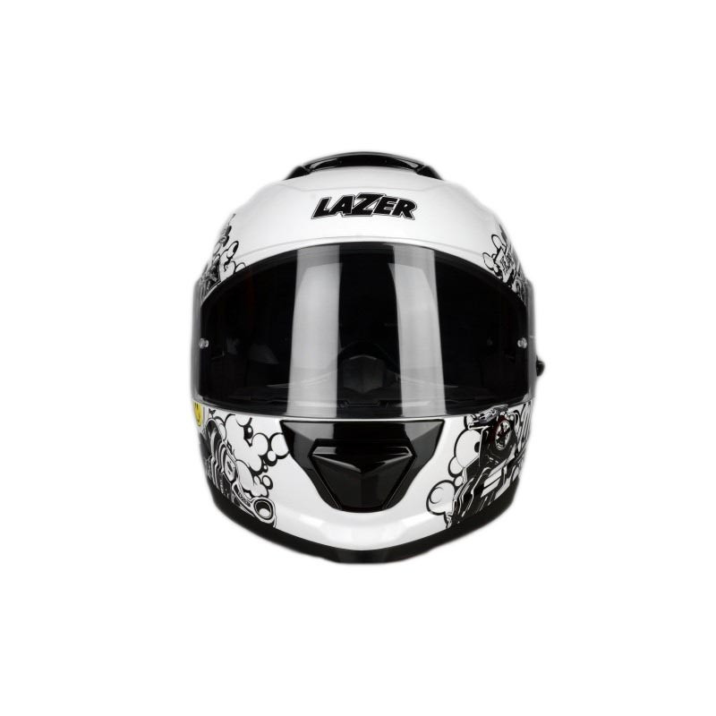 Kask Motocyklowy LAZER RAFALE EVO Stickerbomb (kol. Biały - Czarny - Srebrny - Czerwony)