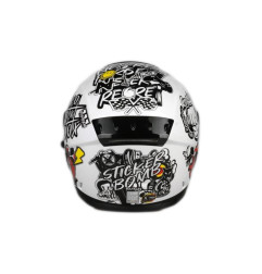 Kask Motocyklowy LAZER RAFALE EVO Stickerbomb (kol. Biały - Czarny - Srebrny - Czerwony)