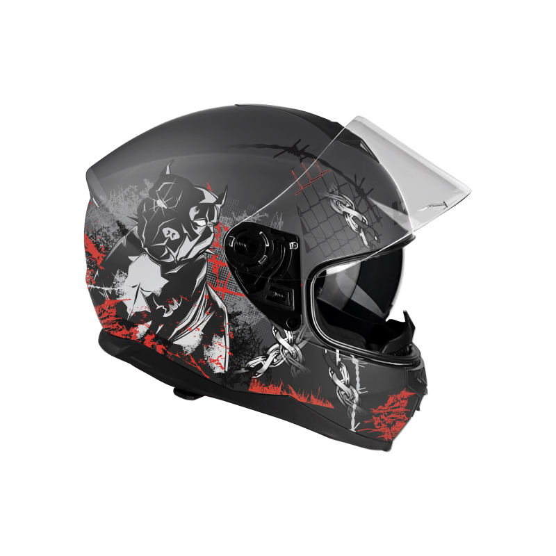 Kask Motocyklowy LAZER VERTIGO EVO Pitbull (kol. Szary - Biały) Kask Motocyklowy LAZER VERTIGO EVO Pitbull (kol. Szary - Biały)