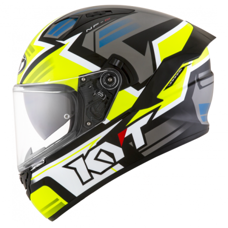 Kask Motocyklowy KYT NF-R ARTWORK żółty/szary