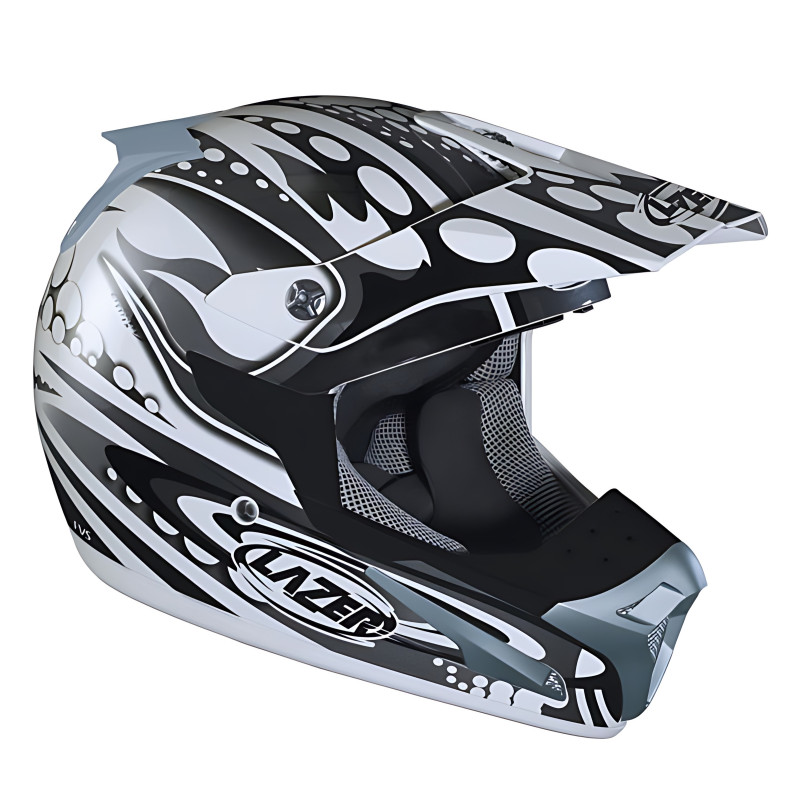 Kask motocyklowy LAZER SMX Bionic biały/szary