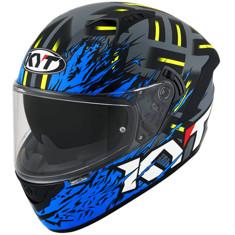 Kask Motocyklowy KYT NF-R FLAMING niebieski