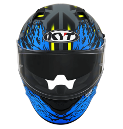 Kask Motocyklowy KYT NF-R FLAMING niebieski
