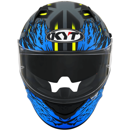 Kask Motocyklowy KYT NF-R FLAMING niebieski