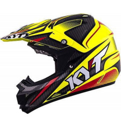 Kask Motocyklowy KYT CROSS OVER POWER czarny / żółty fluo