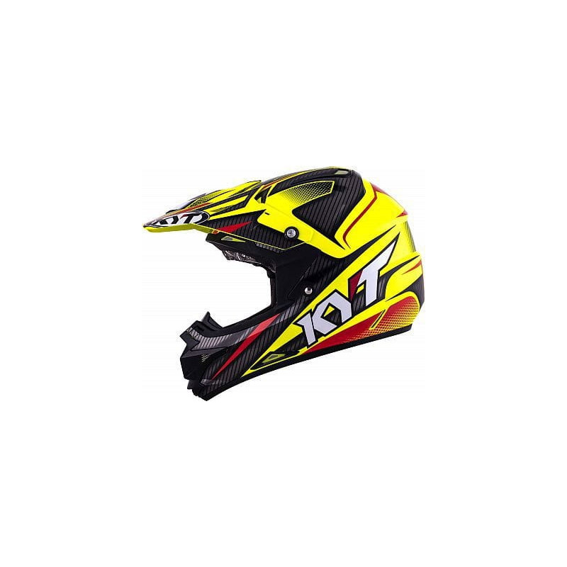 Kask Motocyklowy KYT CROSS OVER POWER czarny / żółty fluo