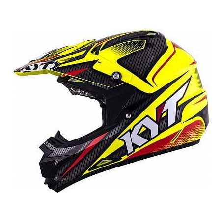 Kask Motocyklowy KYT CROSS OVER POWER czarny / żółty fluo
