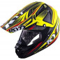 Kask Motocyklowy KYT CROSS OVER POWER czarny / żółty fluo