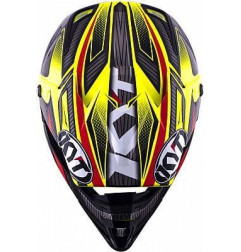 Kask Motocyklowy KYT CROSS OVER POWER czarny / żółty fluo