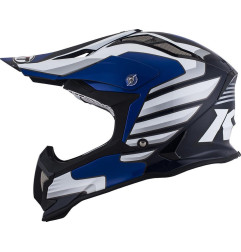 Kask motocyklowy KYT STRIKE EAGLE WINGS biały/niebieski