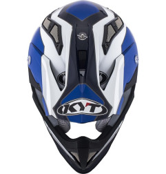 Kask motocyklowy KYT STRIKE EAGLE WINGS biały/niebieski