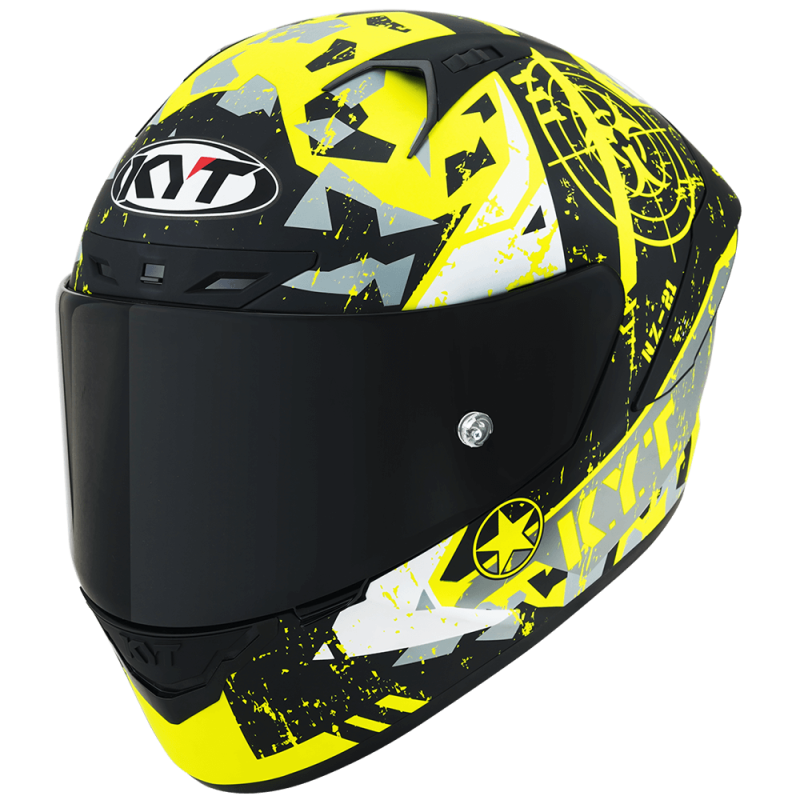 Kask Motocyklowy KYT NZ-RACE BLAZING żółty