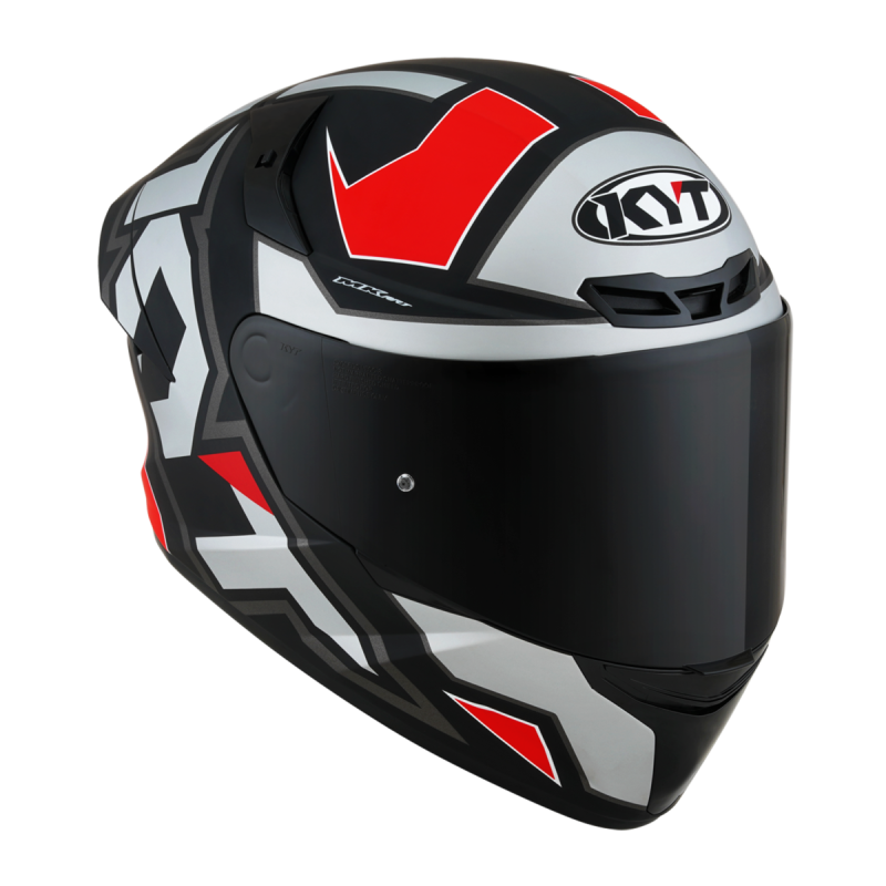 Kask Motocyklowy KYT TT-COURSE ELECTRON matowy szary/czerwony Kask Motocyklowy KYT TT-COURSE ELECTRON matowy szary/czerwony