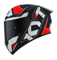 Kask Motocyklowy KYT TT-COURSE ELECTRON matowy szary/czerwony