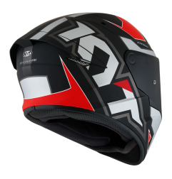 Kask Motocyklowy KYT TT-COURSE ELECTRON matowy szary/czerwony