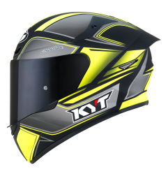 Kask Motocyklowy KYT TT-COURSE TOURIST żółty fluo mat